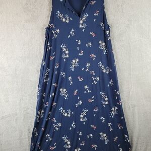J. Jill Deep Blue/ Floral Maxi Dress